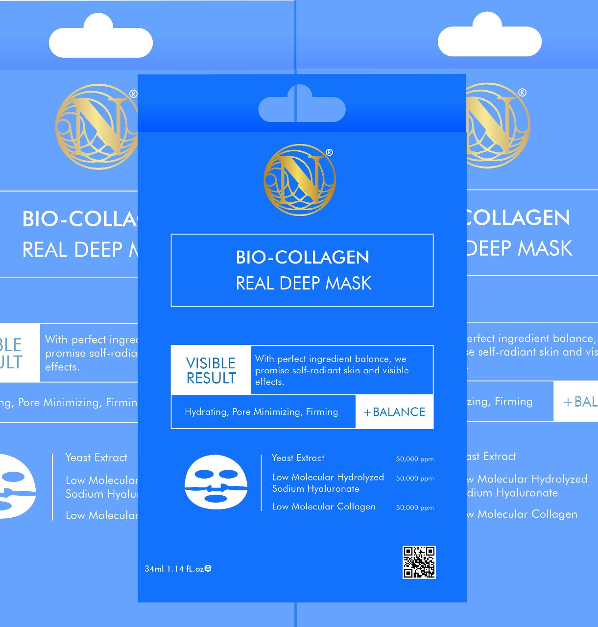 Bio-Collagen Real Deep Mask, Pore Minimizing, Elasticity Improvement,